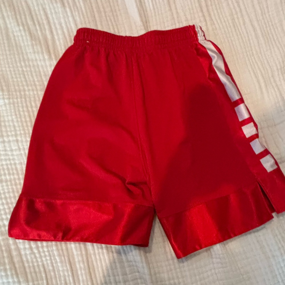 Nike Kids Red and White Sports Shorts Size M - Picture 3 of 3
